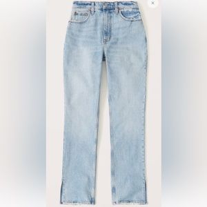 Abercrombie Curve Love 90s Ultra High Rise Jean with Vent Hem